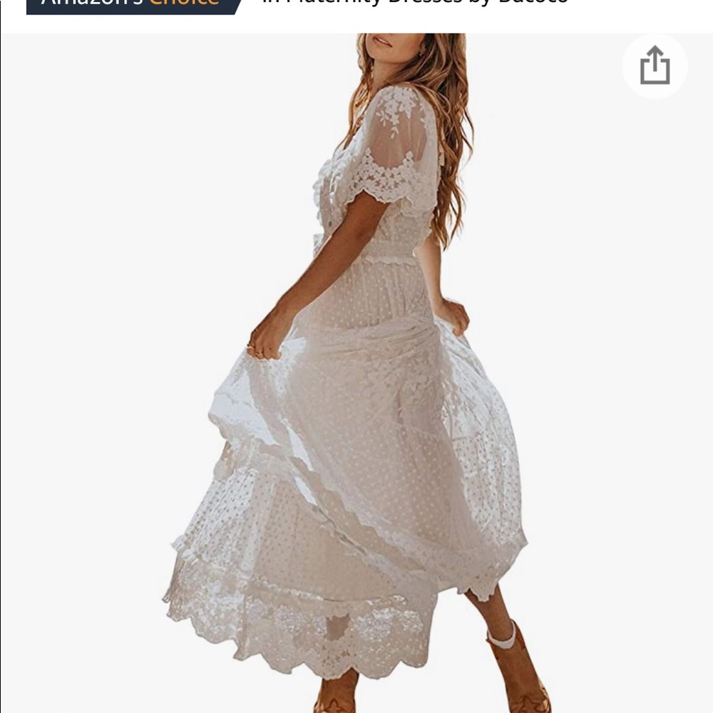 Xxl BdCoco white maxi dress